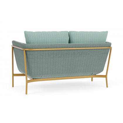 Lloyd Flanders™ Solstice Loveseat  - Sea Glass, Metallic Gold