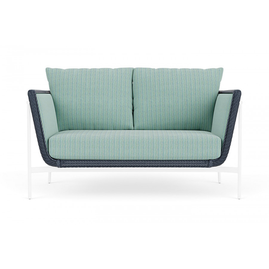 Lloyd Flanders™ Solstice Loveseat  - Denim Blue, White