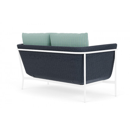 Lloyd Flanders™ Solstice Loveseat  - Denim Blue, White
