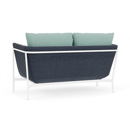 Lloyd Flanders™ Solstice Loveseat  - Denim Blue, Matte White