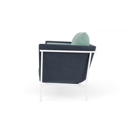 Lloyd Flanders™ Solstice Loveseat  - Denim Blue, Matte White