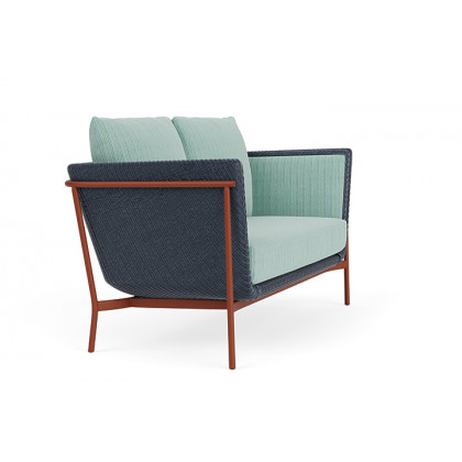 Lloyd Flanders™ Solstice Loveseat  - Denim Blue, Terracotta