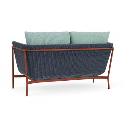 Lloyd Flanders™ Solstice Loveseat  - Denim Blue, Terracotta
