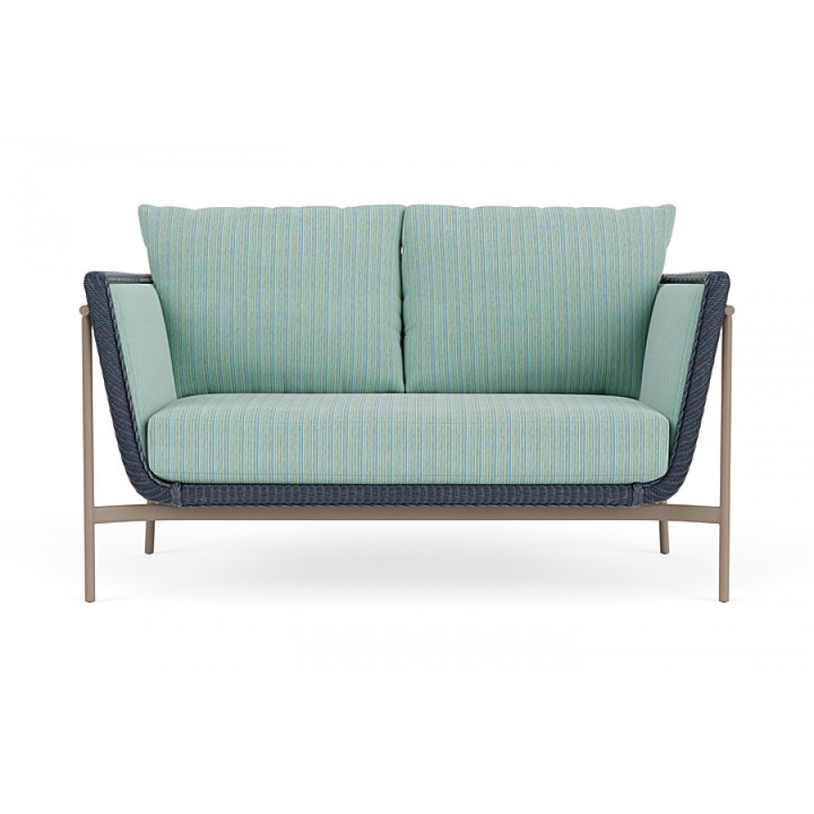 Lloyd Flanders™ Solstice Loveseat  - Denim Blue, French Beige