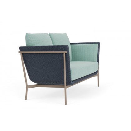 Lloyd Flanders™ Solstice Loveseat  - Denim Blue, French Beige