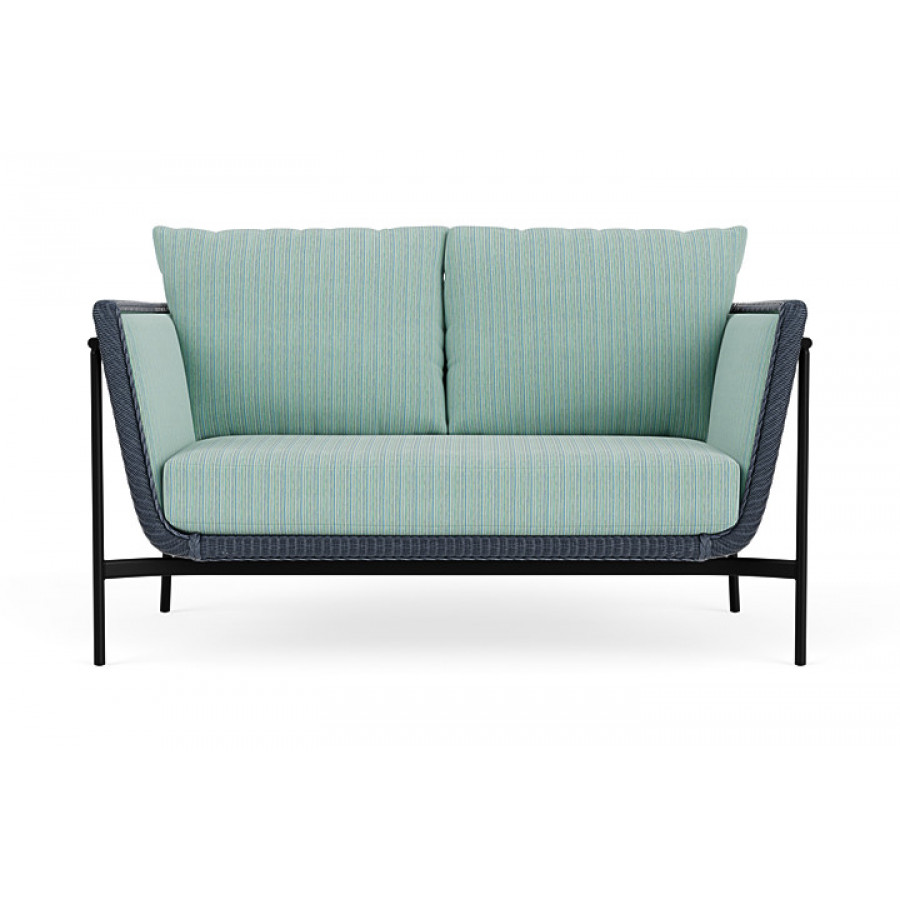 Lloyd Flanders™ Solstice Loveseat  - Denim Blue, Ebony