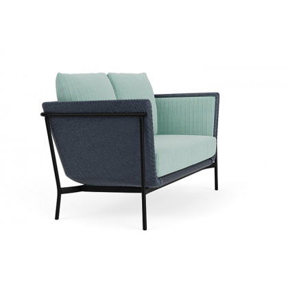 Lloyd Flanders™ Solstice Loveseat  - Denim Blue, Ebony
