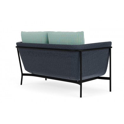 Lloyd Flanders™ Solstice Loveseat  - Denim Blue, Ebony