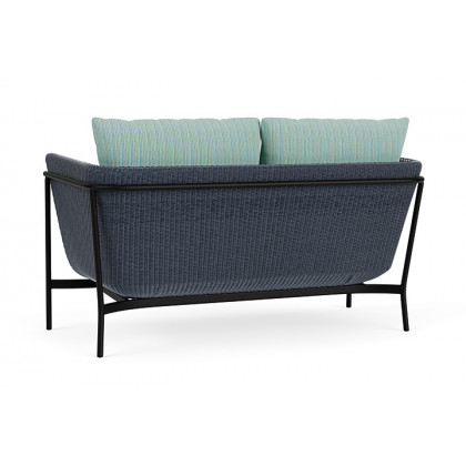 Lloyd Flanders™ Solstice Loveseat  - Denim Blue, Ebony