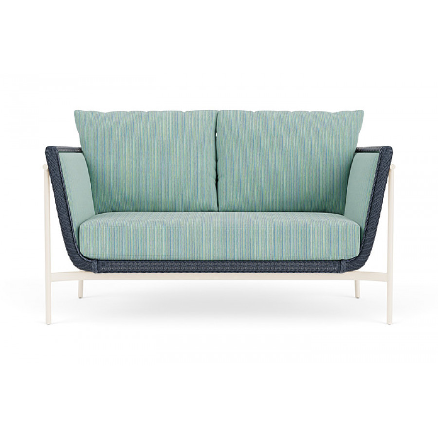Lloyd Flanders™ Solstice Loveseat  - Denim Blue, Ivory