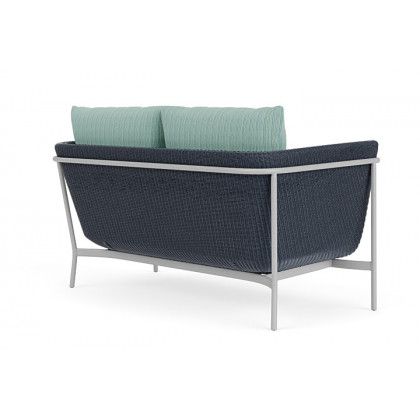 Lloyd Flanders™ Solstice Loveseat  - Denim Blue, Metallic Silver