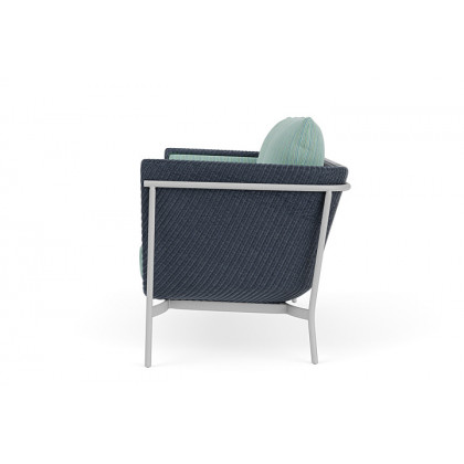 Lloyd Flanders™ Solstice Loveseat  - Denim Blue, Metallic Silver