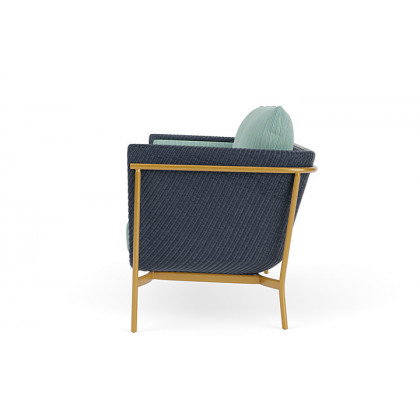Lloyd Flanders™ Solstice Loveseat  - Denim Blue, Metallic Gold