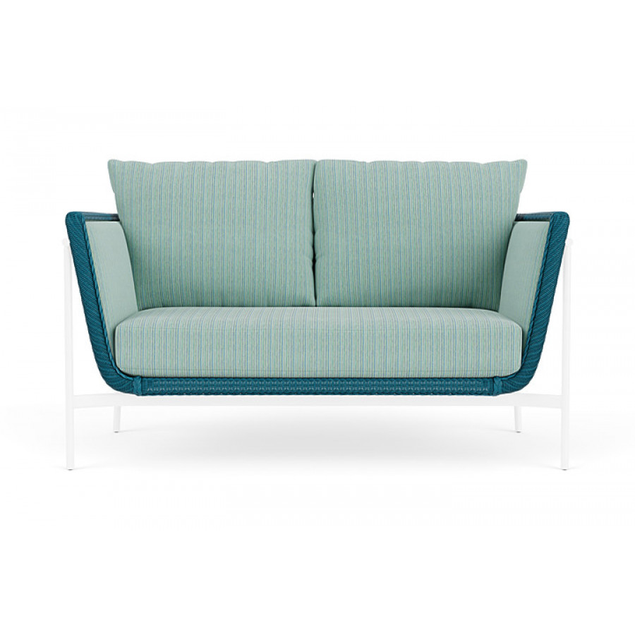 Lloyd Flanders™ Solstice Loveseat  - Peacock, White