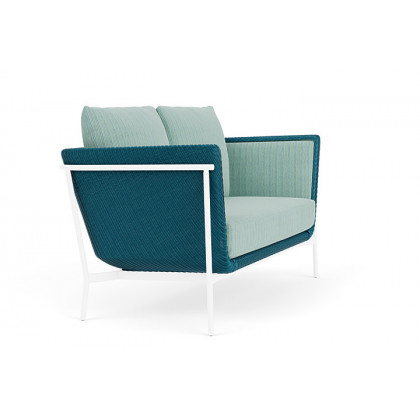 Lloyd Flanders™ Solstice Loveseat  - Peacock, White