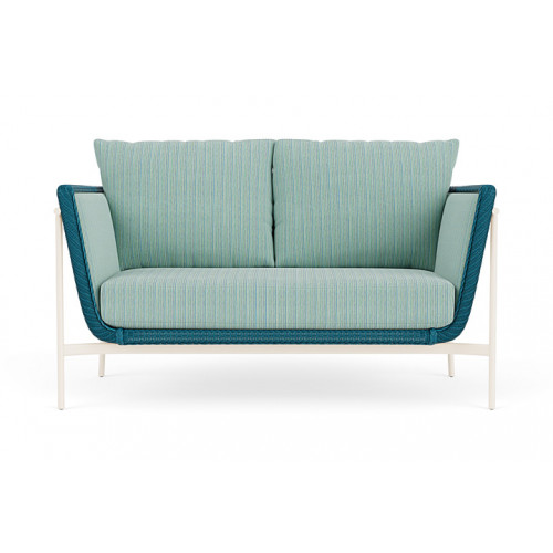 Lloyd Flanders™ Solstice Loveseat  - Peacock, Ivory