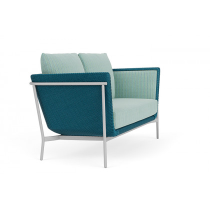 Lloyd Flanders™ Solstice Loveseat  - Peacock, Metallic Silver