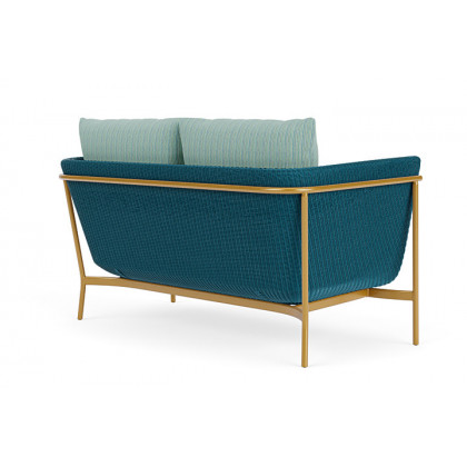 Lloyd Flanders™ Solstice Loveseat  - Peacock, Metallic Gold