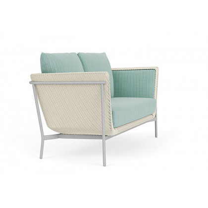 Lloyd Flanders™ Solstice Loveseat  - Ivory, Metallic Silver