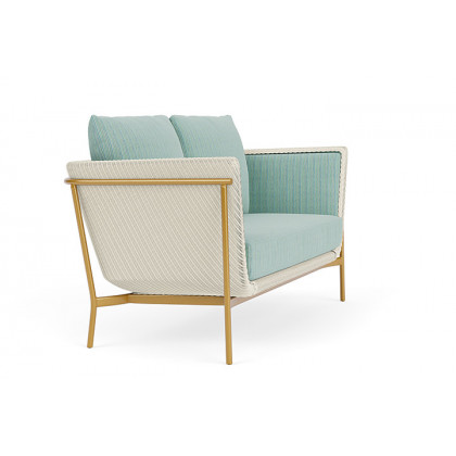 Lloyd Flanders™ Solstice Loveseat  - Ivory, Metallic Gold