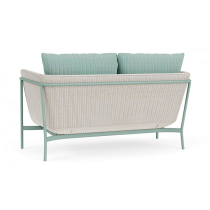 Lloyd Flanders™ Solstice Loveseat  - Antique White, Sea Glass