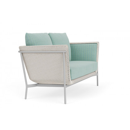 Lloyd Flanders™ Solstice Loveseat  - Antique White, Metallic Silver