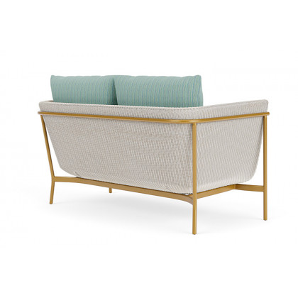 Lloyd Flanders™ Solstice Loveseat  - Antique White, Metallic Gold