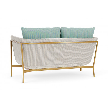 Lloyd Flanders™ Solstice Loveseat  - Antique White, Metallic Gold