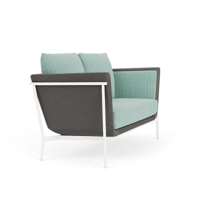 Lloyd Flanders™ Solstice Loveseat  - Pewter, Matte White