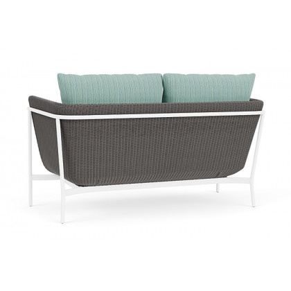 Lloyd Flanders™ Solstice Loveseat  - Pewter, Matte White