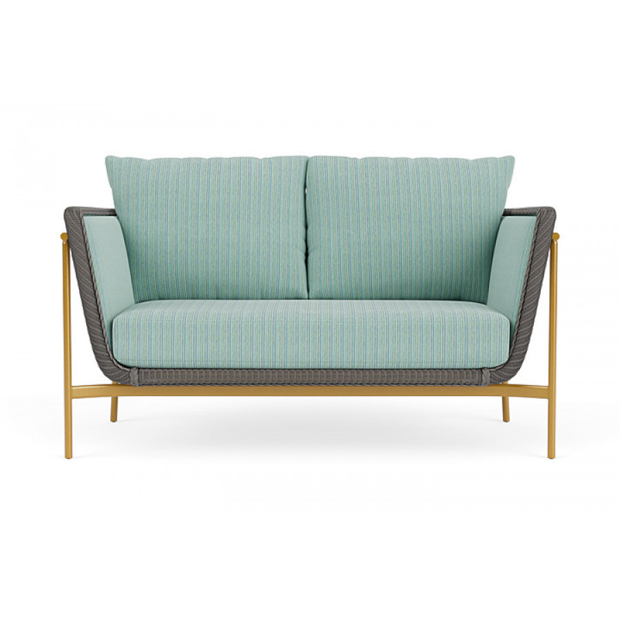 Lloyd Flanders™ Solstice Loveseat  - Pewter, Metallic Gold