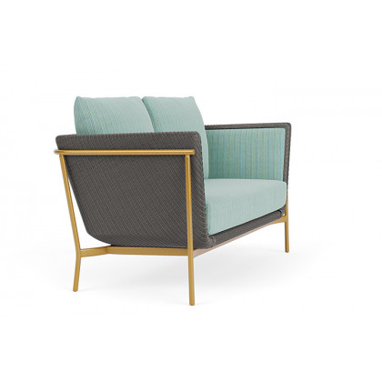 Lloyd Flanders™ Solstice Loveseat  - Pewter, Metallic Gold