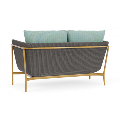 Lloyd Flanders™ Solstice Loveseat  - Pewter, Metallic Gold