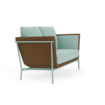 Lloyd Flanders™ Solstice Loveseat  - Hickory, Sea Glass