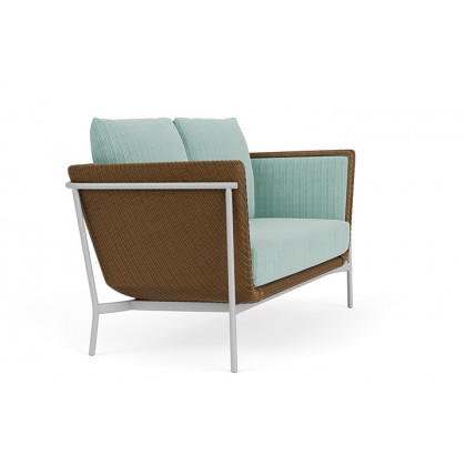 Lloyd Flanders™ Solstice Loveseat  - Hickory, Metallic Silver