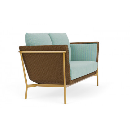 Lloyd Flanders™ Solstice Loveseat  - Hickory, Metallic Gold