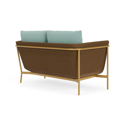 Lloyd Flanders™ Solstice Loveseat  - Hickory, Metallic Gold
