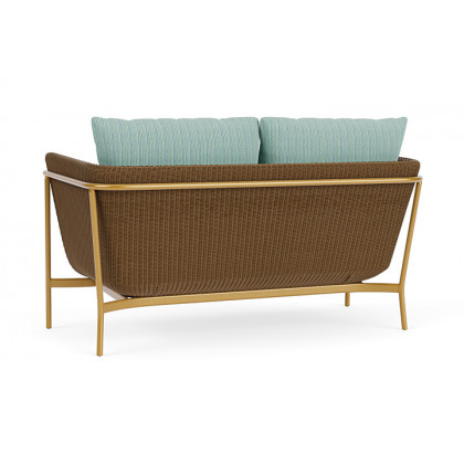 Lloyd Flanders™ Solstice Loveseat  - Hickory, Metallic Gold