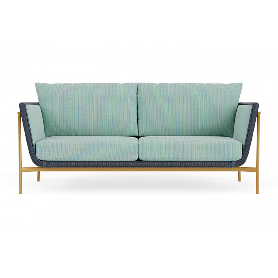 Lloyd Flanders™ Solstice Sofa  - Denim Blue, Metallic Gold
