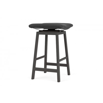 Lloyd Flanders™ Loom Swivel Bar Stool - Charcoal