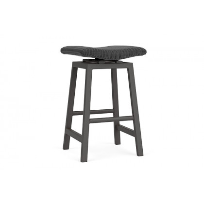Lloyd Flanders™ Loom Swivel Bar Stool - Charcoal