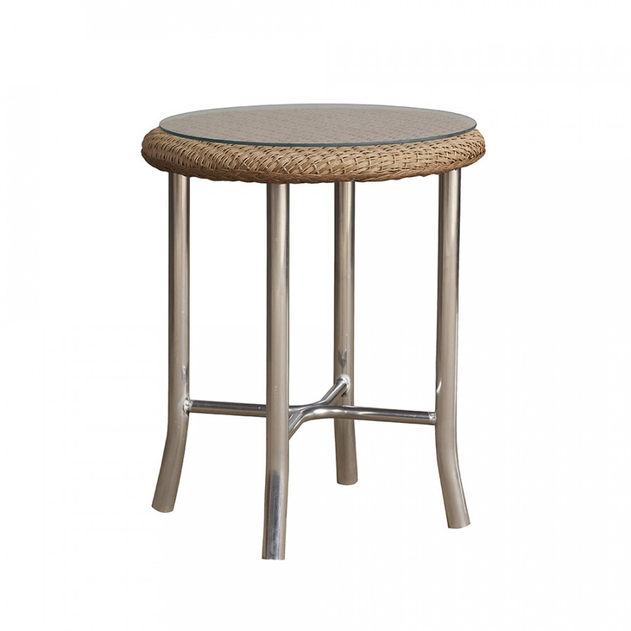 Lloyd Flanders™ Loom 20" Round End Table - French Beige