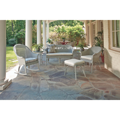 Lloyd Flanders™ Loom 20" Round End Table - Platinum