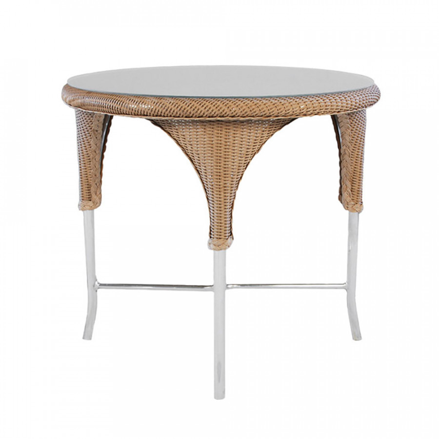 Lloyd Flanders™ Loom 34" Round Dining Table - Platinum