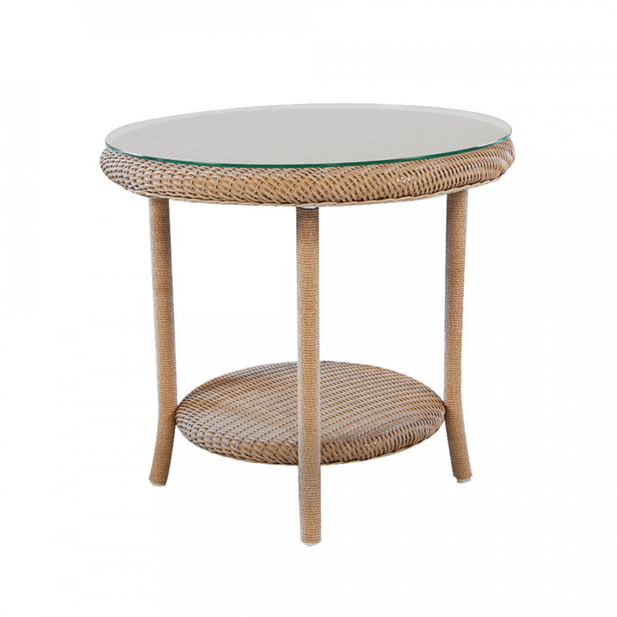 Lloyd Flanders™ Loom 24" Round End Table - Peacock