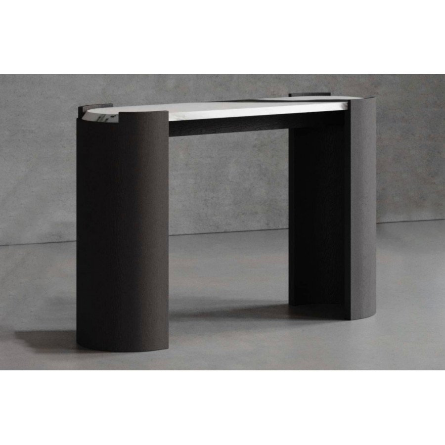 Madina Tsarikaeva Antiquite Console - Panda White, Walnut Black
