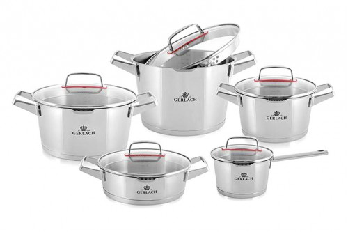 Maxima™ - Superior Stainless Steel Pot Set with Lids 10 Pcs