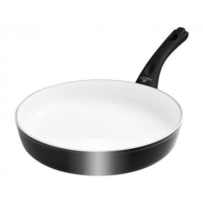 Maxima - Harmony Classic Non-Stick Frying Pan with Lid 7.9" in White/Black