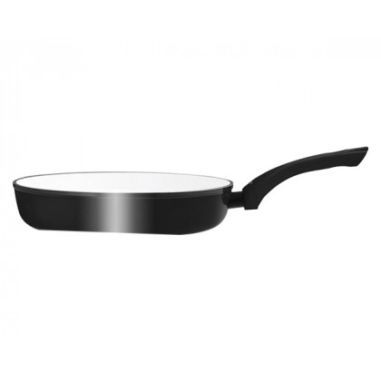 Maxima - Contrast Non-Stick Frying Pan with Lid 11" in White/Black