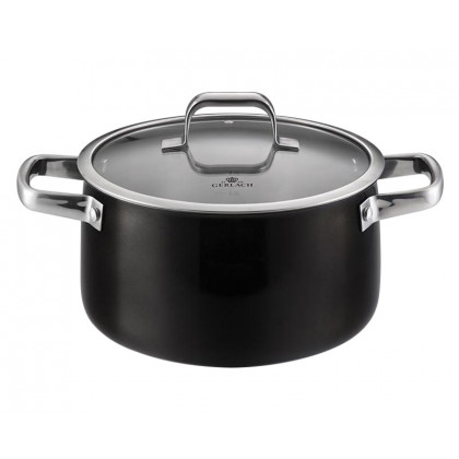 Maxima - Prime Stainless Steel Pot Set with Lids 6 Pcs in Black